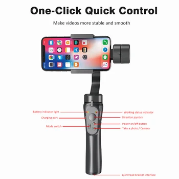 Orsda 3 Os Smartphone Gimbal Fotoaparát H4 Ručné Zaostrenie Fluxo Stabilizátor pre iPhone 11 Huawei Samsung Smart Telefón Akciu, Fotoaparát