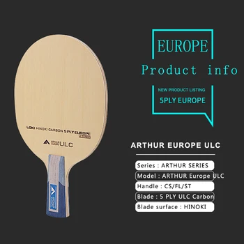 LOKI Arthur EURO ULC Stolný Tenis Čepeľ Profesionálne 5 Ply Hinoki Uhlíka, Ping Pong, Pádlo Rýchly Útok Arc Stolný Tenis Raketa