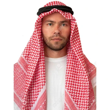 Islamské Oblečenie Muž Saudskej arabčina Dubaj Kostýmoch, Moslim Príslušenstvo Turban Modlí Klobúk Koberčeky Hlavu Šatku 135*135 cm