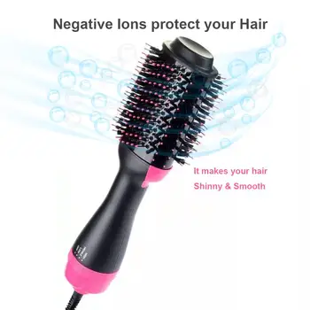 Jeden krok sušič na vlasy a Styler 4 in 1 multifunkčné teplovzdušné kefy môže nahradiť straightener-kulmy na vlasy, hrebeň na vlasy