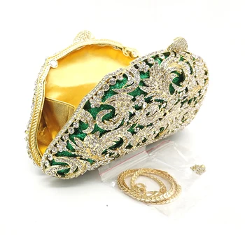 Ženy večierok taška diamanty luxusný dizajn crystal spojka svadobné svadobné party kabelka kabelka elegantné crystal peňaženky