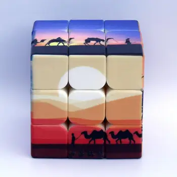 Magic Cube 3x3x3 Púšti na Ťavách Tlač Cube Puzzle Hry Neo Cubo Magico Vzdelávacie Hračky pre Deti,