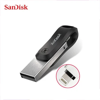 Sandisk iXPAND USB OTG Lightning Konektor 256 GB 128 GB USB Flash Disk Kovové Pero Jednotky USB3.0 Pre iPhone, iPad, iPod Memory Stick