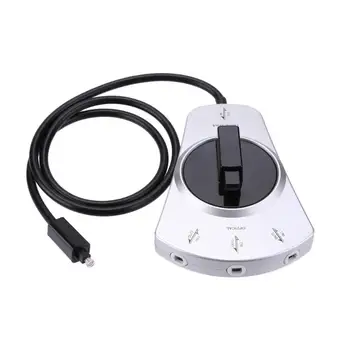 ALLOYSEED Digitálny Audio Optickým Káblom Toslink 3-Pásmový Výber Splitter 3 1 zapnite optického kábla Na MD, DVD,VIDEO CD prehrávač