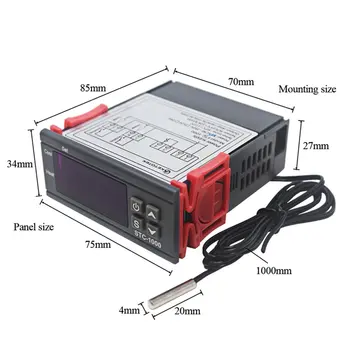 STC-1000 Digitálny Termostat Inkubátor Regulátor Teploty Dve Relé Výstup LED 110V 220V alebo 12V 24V 10A Tepla v Pohode