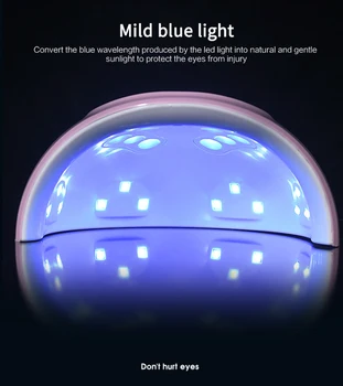 72W Nechtov Fototerapia Stroj UV Lampa LED Lampa na Nechty, Nechty, Vlasy 18 LED Guľôčkami Pre Všetky Gély poľský Smart Infračerveného Snímania Časovač