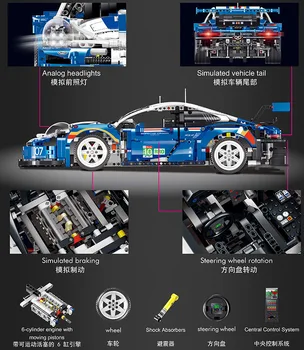 Expert Tvorca Myšlienky Technic Série Meste Lin 0010 Lamborghini RSR Super Pretekárske Auto, SUV Stavebné kamene, Tehly Moc Model Modulárnej