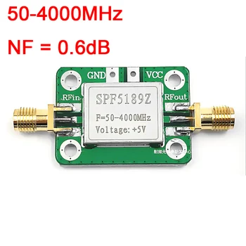 SPF5189 LNA 50MHZ-4000MHz NF = 0.6 dB LNA RF nízkošumový zosilňovač pre FM HF a VHF / UHF Ham Rádio zosilňovač 5v