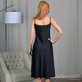 Ženy Elegantné Saténové Špagety Stap Šaty 2020 Nové Módy Sexy tvaru Backless Party Šaty Dámske Pevné Základné Polovice Šaty Jeseň