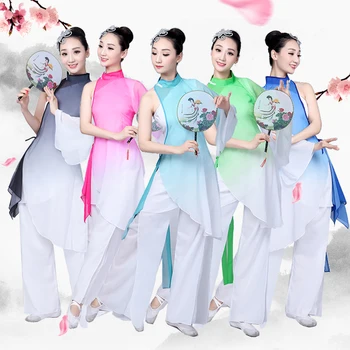 Tradičná čínska ľudová tanečný kostým pre ženy tanečné kostýmy detský kostým yangko dievča, deťom šaty žien yangge oblečenie