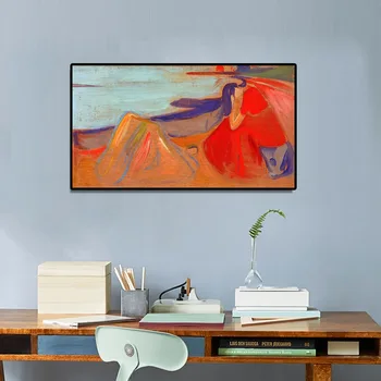Edvard Munch -Melanchólia Klasické Abstraktnú olejomaľbu na Plátne Umenie Plagáty a Vytlačí na Stenu Obrázok pre Obývacia Izba Domova