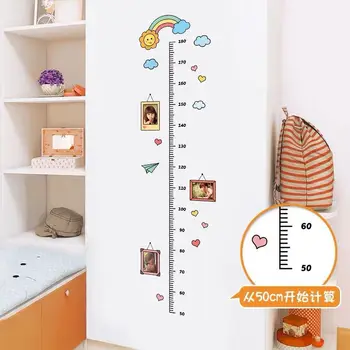 QDRR Tvorivé cartoon výšky nálepky, detskej izby, dekorácie šatník samolepka dieťa merania výšky Steny Nálepky Vymeniteľné