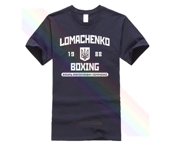 GINDANfashion t-shirts VASYL LOMACHENKO T SHIRT BOXER Boxinger RUKAVICE UKRAJINA Dizajn T Shirt pánske Vysoko Kvalitné Muži T-Shirt