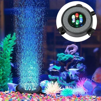 Nepremokavé, Ľahké Multi Color akvárium Lampa Ponorné Mini Akvárium Svetlá Bublina Prevzdušňovanie Bublina Akvarijné Svetlo 7colors D25