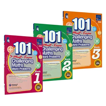6 Kníh/Set SAP 101 Náročné Matematické Slovo Problémy Knihy Singapur Základnej Školy Stupeň 1-6 Matematika Prax Knihy