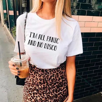 Ja som Panic A Č Disco Nový Príchod Ženy, Zábavné Bežné Bavlna Trendov T-shirt úzkosť tričko darček pre priateľa Unisex Topy