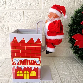 Roztomilý Elektrické Santa Claus Hračky Santa Lezenie Rebríky Hračky Santa Koni Elk Hračky, Vianočné Darčeky Pre Deti