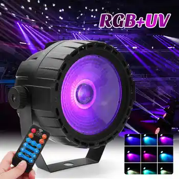 30W LED Fáze Svetlo Diaľkové Ovládanie RGB + UV-s Vlastným pohonom/Hlasové Ovládanie/DMX512 Pre DJ Bar Party Bar Cirkvi 90-240V US/Eu Plug