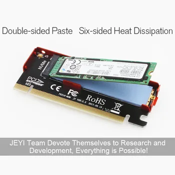 NVME M. 2 PCIE 3.0 Plnej Rýchlosti X16 Rozšírenie Prenos Adaptér Converter Karty protiprachová