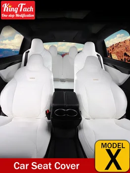 Kožené Sedadlá Kryt Pre Tesla Model X Štyri Ročné Obdobia Vetranie Luxusné Auto Set Značky Výšivky Interiérov Univerzálne Príslušenstvo