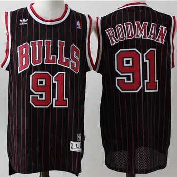 NBA Chicago Bulls #91 Dennis Keith Rodman pánske Basketbal Jersey Retro Swingman Dresy Oka Výšivky Mužov Stitched Dresy