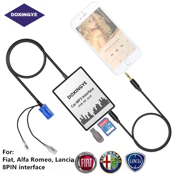 DOXINGYE USB, SD, AUX Auto Hudby vo formáte MP3 Rádio, Digitálny CD Menič Adaptér Pre 8PIN rozhranie Fiat Alfa Romeo Lance Croma Doblo