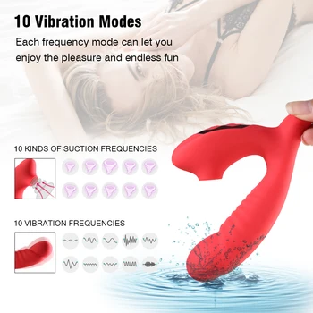 Dildo Pošvy Sania Vibrátor 10 Rýchlostiach Vibrovanie Bulík Orálny Sex Sacie Stimulátor Klitorisu Erotické sexuálnu Hračku pre dospelých Žien