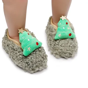 2021 Vianočné Novorodenca Topánky Baby Chlapci, Dievčatá Zime Teplé Santa Claus Prvý Chodci Roztomilé Vianoce Baby Topánky Prewalker
