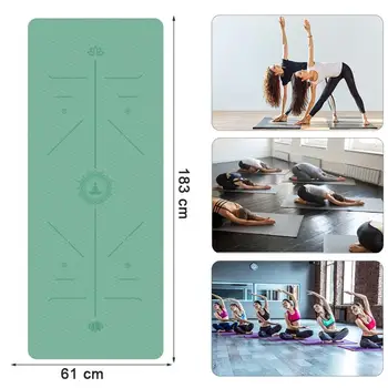Yoga Mat 1830*590*6mm TPE Jóga Podložky Pozíciu Riadku protišmyková Podložka Jogy Začiatočník Životného prostredia Fitness, Gymnastika Rohože Cvičenie Mat