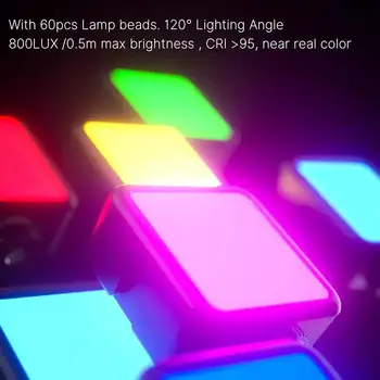 Ulanzi VL49 Plný Farieb RGB LED Video Svetlo 2500K-9000K 800LUX Magnetické Mini Vyplniť Svetla Rozšíriť 3 Studenej Obuvi 2000mAh Typ-c Port