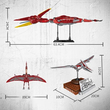 Forange Techniku, Tvorca Pterosauria Simulačný Model Stavebné Bloky Zvierat Série Tehly Hračky Prázdninový Darček Pre Priateľa