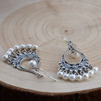 GAGAFEEL Čistý 925 Sterling Silver Pearl Náušnice Kvapka pre Ženy Dropship Módne Šperky Najvyššej Kvality