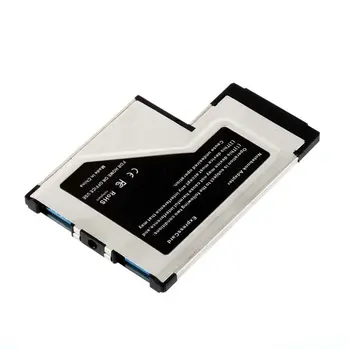 1pcs Strieborná Farba 54 mm Express USB 3.0, 2 Porty PCMCIA Karty Adaptéra prenosová rýchlosť do 5Gbps 1.5/12/480Mbps