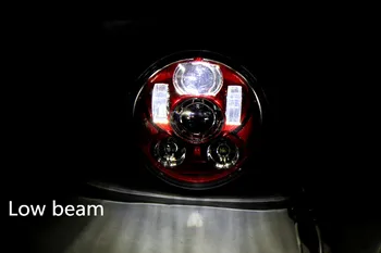 5-3/4 5.75 Palcový Moto Projektor LED Reflektor pre motocykel Harley Motocykle Svetlomet maximálne 45 w Červená