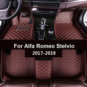 Auto podlahových rohoží, ktoré sú pre Alfa Romeo Stelvio 2017 2018 2019 Vlastné auto nohy Podložky automobilový koberec kryt