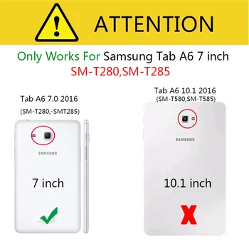 Pre Samsung Galaxy Tab A6 7.0 SM-T280 SM-T285 Prípade Všetkých Kolo Ochranný Kryt, 3 Vrstva Plastu+Gumy Prípade T280Coque Funda Capa