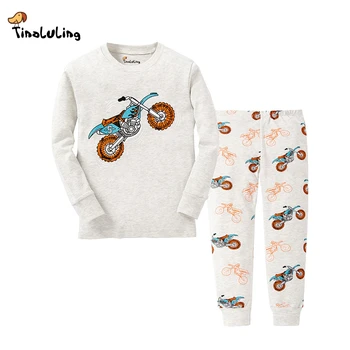 TINOLULING 21 Dizajn Deti Motocykel Pyžamo Sady Chlapci Dinosaura Sleepwear Dievčatá Pyjamas, Baby, Autá Pijamas Deti Odev