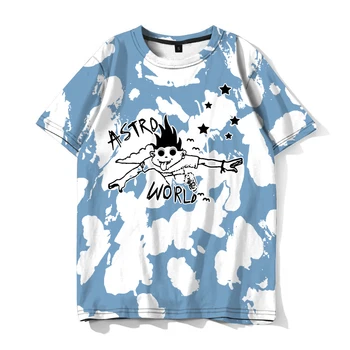 Hip Hop Travis použitím hnojív scotts ASTROWORLD Harajuku T-shirts Mužov Oblečenie 2018 Topy Krátke Rukáv Tričko Tlač Plus Veľkosť A8904-A8907