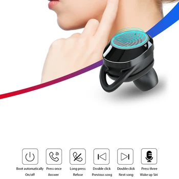 X8 TWS Bluetooth 5.0 Slúchadlá Bezdrôtové Slúchadlá Stereo Handsfree s Mikrofónom IPX7 Nepremokavé Gaming Headset Pre iPhone 6 7