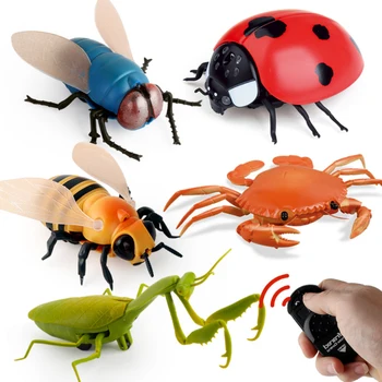 Infračervené RC zvierat, Hmyzu Hračky Simulácia spider bee lietať krab Ladyb mantis Elektrický robot Hračka Halloween Žart Hmyzu deti hračky