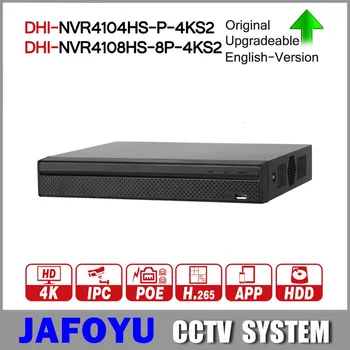 DH NVR NVR4104HS-P-4KS2 NVR4108HS-8P-4KS2 S 4/8ch PoE Port H. 265 videorekordéra Podpora ONVIF CGI Kovové POE NVR