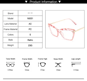 Ženy Kovové Nohy Značky Dizajnér Okuliare Optické Acetát Rim Okuliare pre Ženy Okuliare Okuliare, Rám Módnych Štýlov