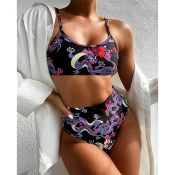Čínsky Štýl, Ženy Bandeau Obväz Bikini Set Push-Up Brazílske Plavky, plážové oblečenie Plavky, bikiny 2020 mujer brasileño 1027