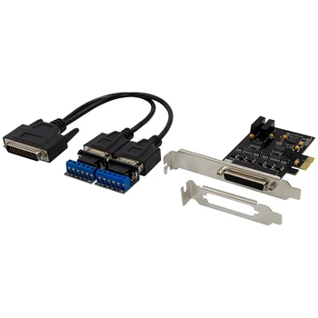 PCIE 2S RS485/RS422 Rozširujúca Karta Dual Port pre DB9 Sériový RS232 Karty Adaptéra PCI Express Chipset 17V354