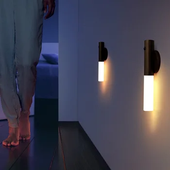 Nové Bezdrôtové LED Infračervený Senzor Fotosenzitívne Nočné Svetlo Bezdrôtové pripojenie USB Nabíjateľné Nočné Lampy, Nočné Šatník Nástenné Svietidlo