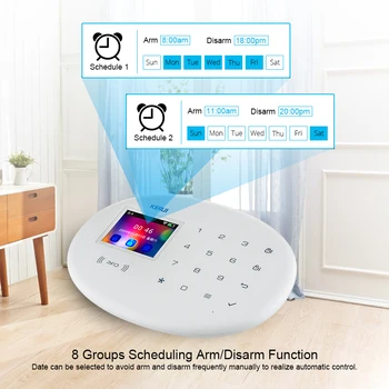 KERUI WIFI, GSM W20 RFID Karty Smart Home Security Alarm Systém 2.4-palcová Dotyková Klávesnica S Dverami Senzor Anti-pet Detektor Pohybu