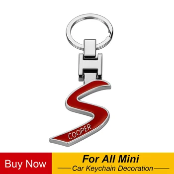 3D Kovov S Znak Auto Keychain Krúžok Pre Mini Cooper S jedným Clubman JCW Krajana Paceman R55 R56 R60 R61 F55 F56 F54 F60