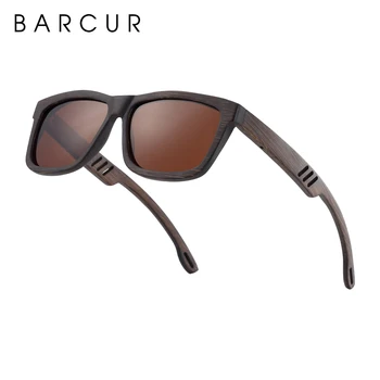 BARCUR Jedinečný Dizajn, Čierne Bambusu slnečné Okuliare Dreva Módne Muž Slnečné okuliare Lady UV400 Polarizované Športové Okuliare