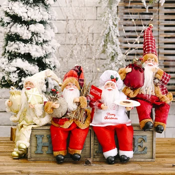 Vianočné Dekorácie Stáleho Držania tela Santa Claus Bábiky 30 Cm Nového Vianoce Batoh Starý Muž Bábika Ozdoby Nový Rok Darčeky pre Deti