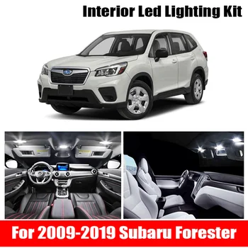 10X Biela, Canbus led Auto osvetlenie interiéru Balík Kit pre 2009-2019 Subaru Forester interiérové led Stropné osvetlenie batožinového priestoru